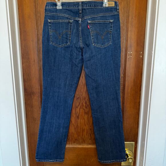 EUC Levi’s 505 Straight Leg Jeans Dark Wash Denim 12 Western Rodeo Y2K 2010 - Picture 4 of 7